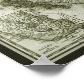 Historische kaart Mexico en Guatemala poster/druk Poster (Hoek)