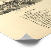 Historische kaart van Bedford Virginia Poster (Hoek)