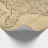 Historische kaart van de burgeroorlog (1862) cadeaupapier (Hoek)