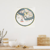 Historische kaart van de Indische Oceaan Poster (Keuken)