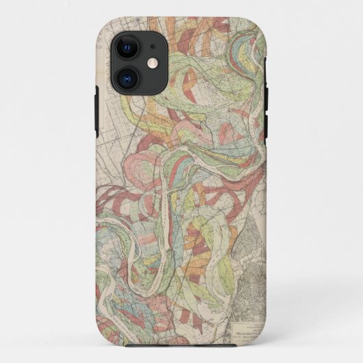 Historische kaart van de Mississippi Case-Mate iPhone Case (Achterkant)