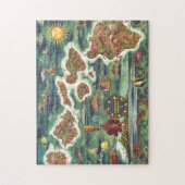 Historische kaart van de oude Antiek Hawaiiaanse e Legpuzzel (Verticaal)