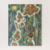 Historische kaart van de oude Antiek Hawaiiaanse e Legpuzzel (Verticaal)