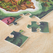 Historische kaart van de oude Antiek Hawaiiaanse e Legpuzzel (Zijkant)