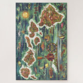 Historische kaart van de oude Antiek Hawaiiaanse e Legpuzzel (Verticaal)