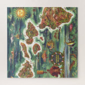 Historische kaart van de oude Antiek Hawaiiaanse e Legpuzzel (Verticaal)