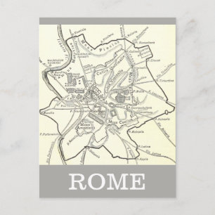 Historische kaart van de stad Rome