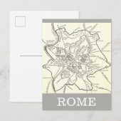 Historische kaart van de stad Rome (Voorkant / Achterkant)