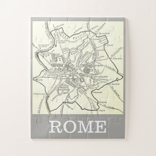 Historische kaart van de stad Rome Legpuzzel (Verticaal)