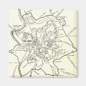 Historische kaart van de stad Rome Magneet (Voorkant)