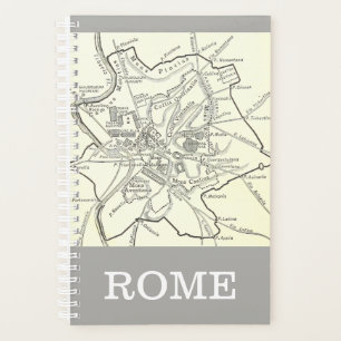 Historische kaart van de stad Rome Planner