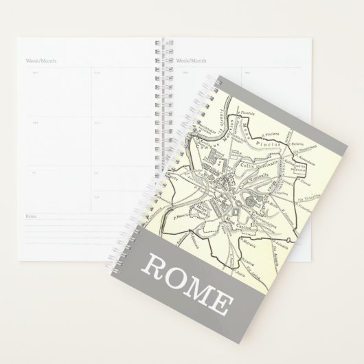 Historische kaart van de stad Rome Planner (Display)