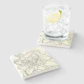 Historische kaart van de stad Rome Stenen Onderzetter (Zijkant)