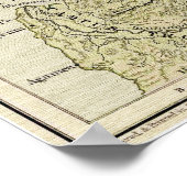 Historische kaart van het oude Aziatische minderja Poster (Hoek)