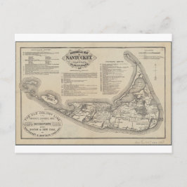 Historische kaart van Nantucket Briefkaart