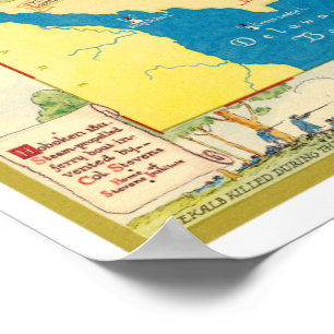 Historische kaart van New Jersey Poster