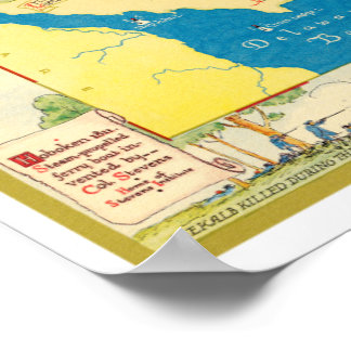 Historische kaart van New Jersey Poster