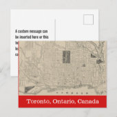 Historische,  kaart van Toronto, Canada (Voorkant / Achterkant)
