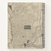 Historische,  kaart van Toronto, Canada Notitieboek (Achterkant)