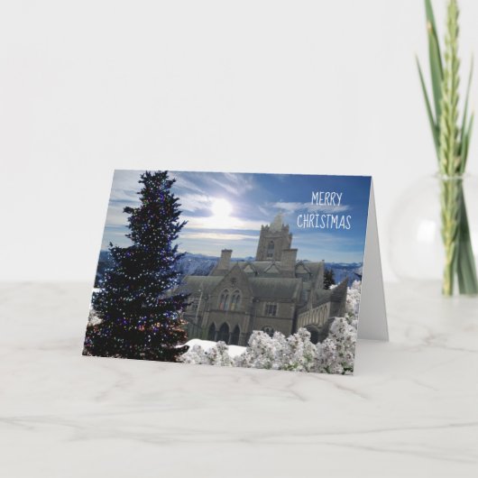 Historische kathedraal en kerstboom kaart (Voorkant)