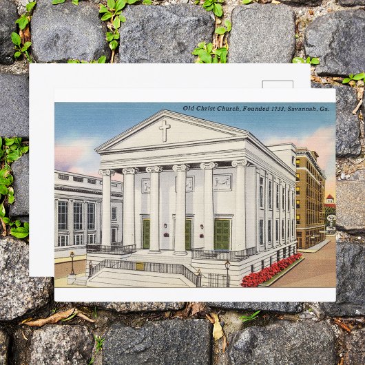 Historische kerk Savannah GA retro Briefkaart