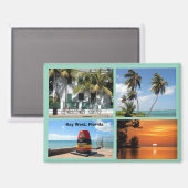 Historische Key West Florida Verenigde Staten Magneet (Voorkant / Achterkant)