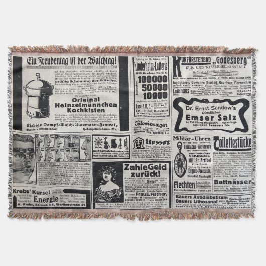 Historische Kiev: 1917 Krantenillustratie Deken (Voorkant)