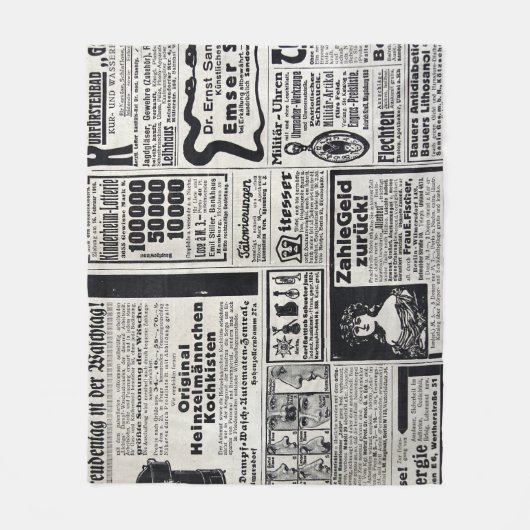 Historische Kiev: 1917 Krantenillustratie Fleece Deken (Voorkant)