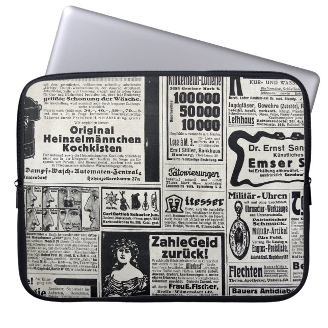 Historische Kiev: 1917 Krantenillustratie Laptop Sleeve (Voorkant)
