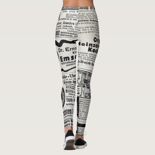Historische Kiev: 1917 Krantenillustratie Leggings (Achterkant)