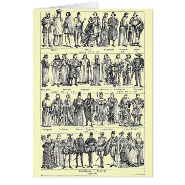 Historische kostuums (Voorkant)