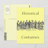 Historische kostuums briefkaart (Voorkant / Achterkant)