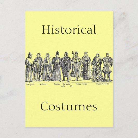 Historische kostuums briefkaart (Voorkant)