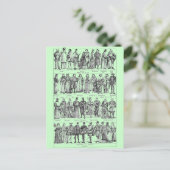 Historische kostuums briefkaart (Staand voorkant)