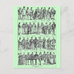 Historische kostuums briefkaart