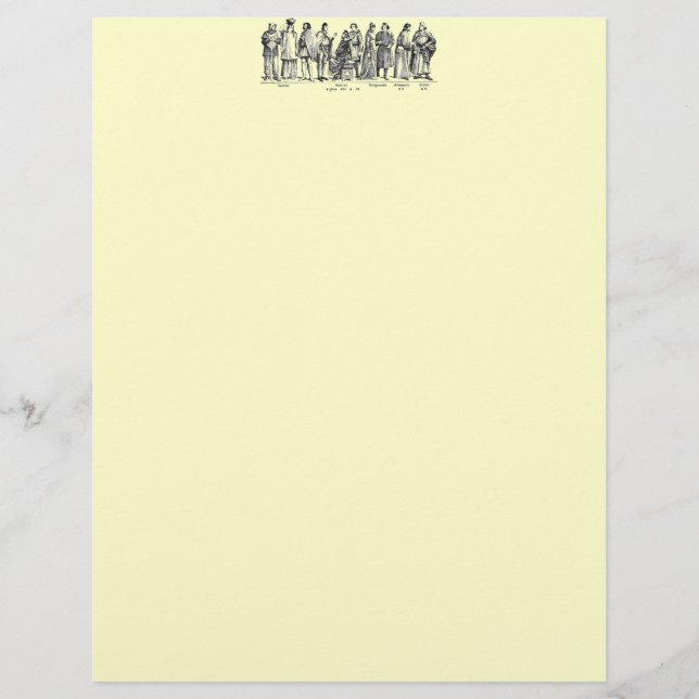 Historische kostuums Letterhead (Voorkant)