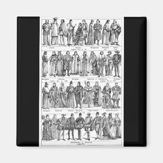 Historische kostuums magneet (Voorkant)