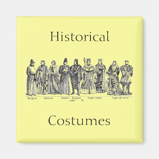 Historische kostuums magneet (Voorkant)
