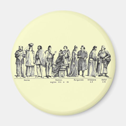 Historische kostuums magneet (Voorkant)