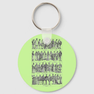 Historische kostuums sleutelhanger
