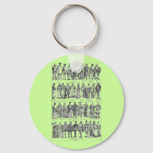 Historische kostuums sleutelhanger (Voorkant)