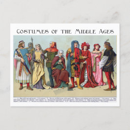 Historische kostuums uit de Middeleeuwen Briefkaart