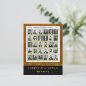 Historische kunstfoto's van Lincoln Stamps Briefkaart (Staand voorkant)
