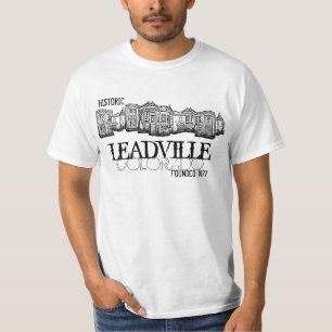 Historische Leadville Colorado oude stad waarde t- T-shirt