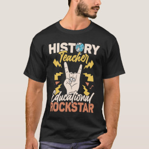 Historische leraar onderwijs Rockstar Education Pr T-shirt