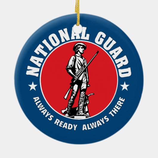 Historische Logo van de Nationale Garde Keramisch Ornament (Achterkant)