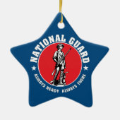 Historische Logo van de Nationale Garde Keramisch Ornament (Achterkant)