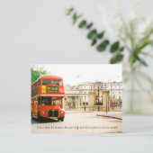 Historische Londense bus van koningin Elizabeth Ga Briefkaart (Staand voorkant)