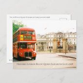 Historische Londense bus van koningin Elizabeth Ga Briefkaart (Voorkant / Achterkant)