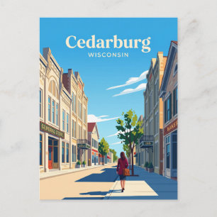 Historische Main Street, Cedarburg USA Briefkaart
